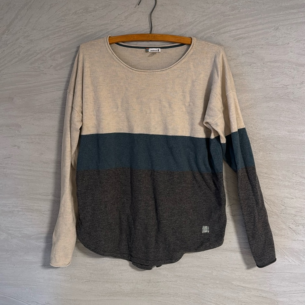 Smart Wool Merino color block sweater